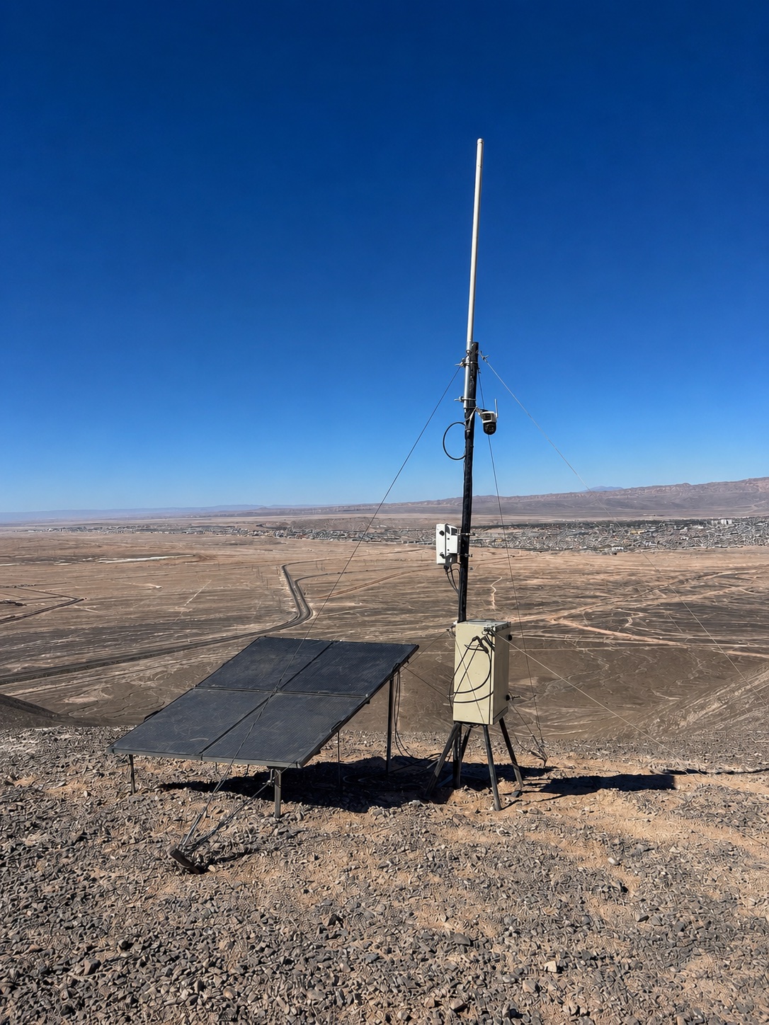 Estación autónoma de comunicaciones instalada en una zona remota